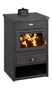 Prity K1 CP Holzofen 9 kW – Kaminofen mit Kochplatte & Sichtfenster – Schwarz - Bild 1 von 2