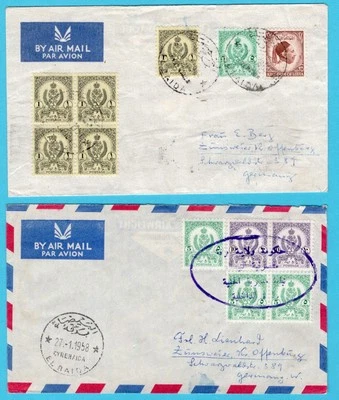 LIBIA 2 cubiertas de aire 1958-59 El Baida a Alemania Foto 1 de 2