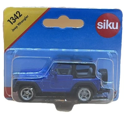 Siku Jeep Wrangler – 1342 – 1:55 Blue Diecast – Blister Pack – New Vault Pick - Image 1 of 4