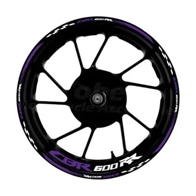  Fitas adesivas aro reflexivo motocicleta listra -17 polegadas aro de roda roxo - Imagem 1 de 4