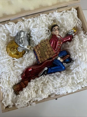 Kurt Adler Polonaise  Harry Potter Wooden Box Christmas Ornaments - Image 1 of 4