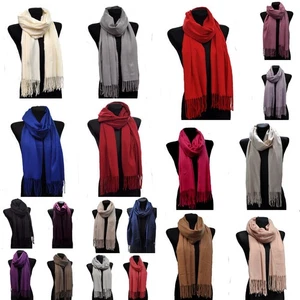 XXL Damen Winter Uni einfarbig mit Lebensbaum Lang schal Halstuch  Damenschal - Bild 1 von 31