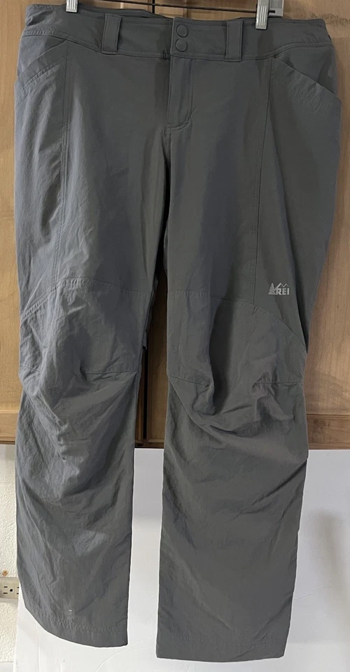 REI Pants Hiking Cargo Womens Size 16 Petite Gray Outdoor Camping. - Image 1 of 4