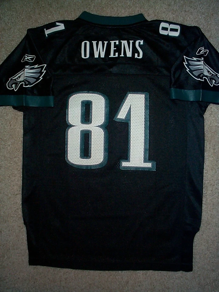 Camiseta deportiva Throwback Philadelphia Eagles Terrell Ownes NFL jóvenes niños (L-Grande) Foto 1 de 2