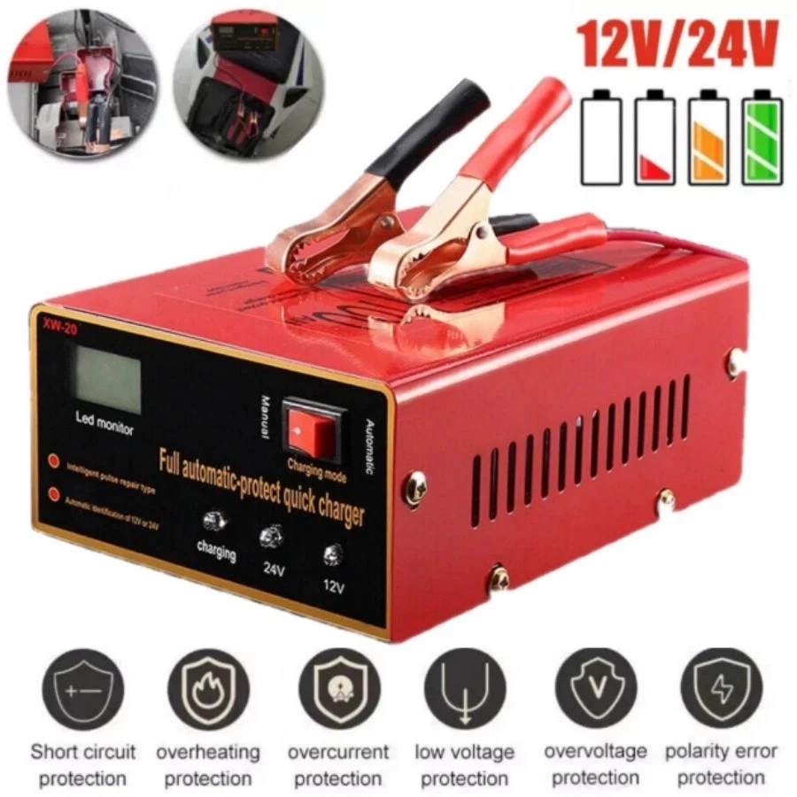 Maintenance Free Battery Charger 12V/24V 10A 140W Output For Electric Car Pro - Image 1 of 4