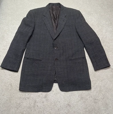 Armani Collezioni Lana Seda Traje Chaqueta Abrigo Deportivo Para Hombre 43R Gris Foto 1 de 4