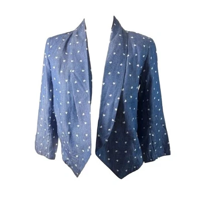 Chaqueta vaquera ligera Delia’s con detalles de corazón. Talla mediana. Nuevo sin etiquetas Foto 1 de 4