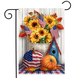 Bandera de jardín de otoño Briarwood Lane Americana - Imagen 1 de 4