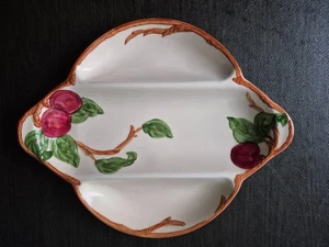 Plato de 3 piezas vintage de manzana franciscana 12" x 9" EE. UU. - Imagen 1 de 3