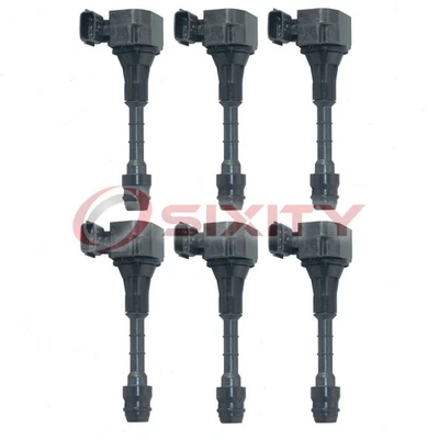 6 pc Hitachi Ignition Coils for 2003-2007 Nissan 350Z 3.5L V6 Spark Plug db - Image 1 of 4