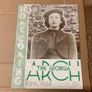 Noviembre 1938 The Georgia ARCH Homecoming Program Universidad de Georgia Atenas - Imagen 1 de 11
