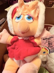 ORIGINAL Vintage 1988 McDonald's Muppet Babies Miss Piggy 10" Plush Doll w/Tags - Picture 1 of 1