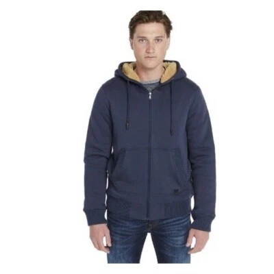 BUFFALO David Bitton Hombres Fasox Imitación Piel Borde Sudadera con Capucha Estado de ánimo Talla XXL NUEVO CON ETIQUETAS Foto 1 de 3