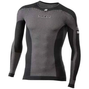 SIX2 TS2 LIGHT MAGLIETTA INTIMA GIROCOLLO MANICHE LUNGHE NERO SIXS TAGLIA XL/XXL - Foto 1 di 4