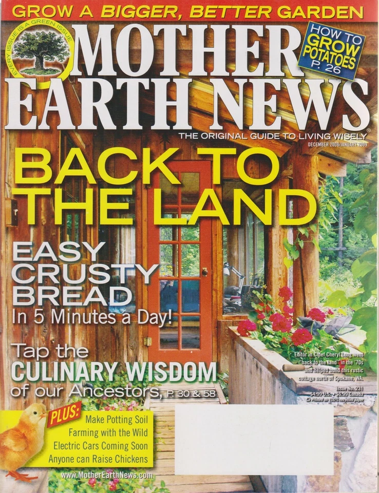Mother Earth News December 2008/January 2009 Back to the Land (Magazine: Sustain Foto 1 de 1