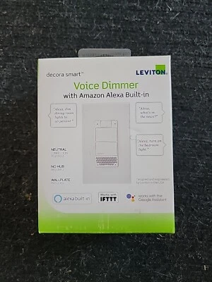 Leviton Decora Smart WiFi Voice Dimmer w/ Amazon Alexa Built-in DWVAA - Image 1 of 4