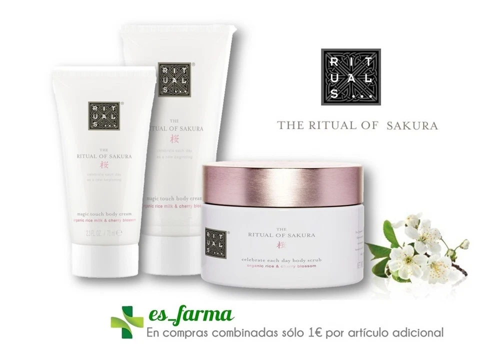 RITUALS Ritual Of Sakura Crème Corporelle Exfoliant Corporelle Lait Riz Cerise