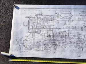 Canadian Pacific H1b 4-6-4 Royal Hudson Steam Locomotive Blueprint Drawing - Picture 1 of 5
