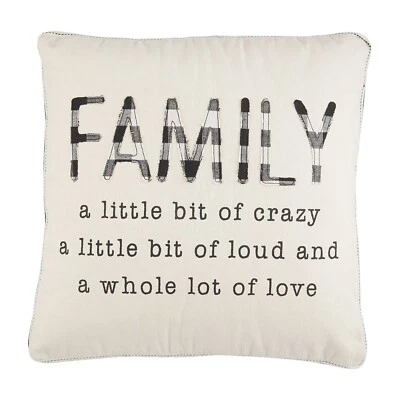 Mudpie - Almohada de correas Family Life - 41600624F Foto 1 de 3