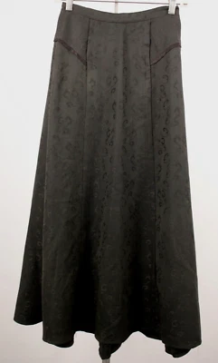 Falda de Colección Para Mujer Antigua Eduardiana de Finales del siglo XIX Negra Mezcla de Lana o Lana XS/S Foto 1 de 4