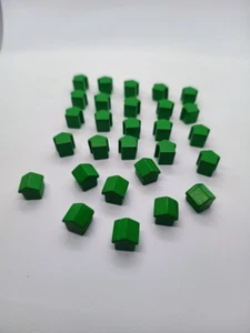 Monopoli ricambi edizione europea editrice giochi hotel case legno verde - Imagen 1 de 4