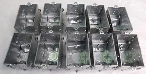 (10)  3” H x 2” W x 2-1/4” D Steel City Metal 1-Gang, Gangable Switch Box - Picture 1 of 7