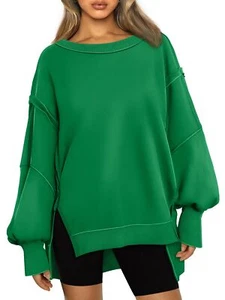 Womens Oversized Sweatshirts Hoodies Crewneck Shirts Fall Outfits Fashion Tee... - Picture 1 of 9