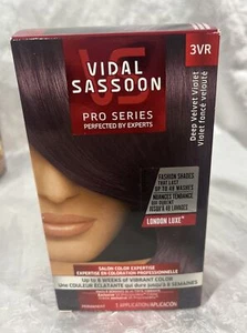 Vidal Sassoon 3VR Deep Velvet Violet Pro Series Permanent Hair Color New Sealed - Picture 1 of 4