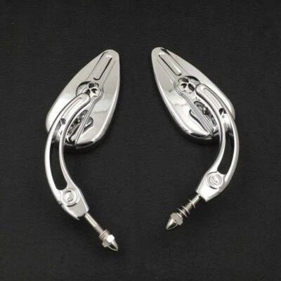 Motorcycle Skull Bone Mirrors For Harley Road King Street Glide Special FLHXS HG - Image 1 of 4