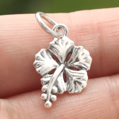 Dije Colgante Hibisco Plata de Ley 925 Tropical Hawaiana Flor Jardín Regalo Foto 1 de 4