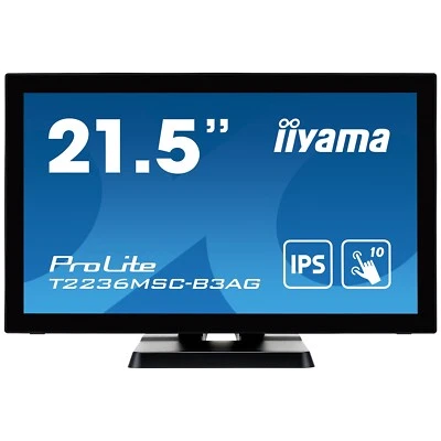 IIYAMA 21.5" ProLite IPS FHD 5ms PCAP 10pt Touch Monitor 1:1000 T2236MSC-B3AG - Image 1 of 4