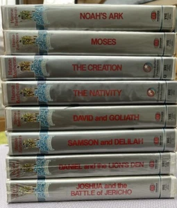 THE GREATEST ADVENTURES STORIES FROM THE BIBLE -Hanna Barbera 8 VHS Set Preowned - Picture 1 of 18