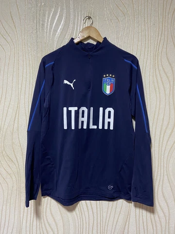 ITALY 2017 2018 TRAINING FOOTBALL SOCCER 1/4 ZIPP SWEATSHIRT PUMA 752318-10 sz S Cover