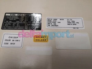 KIT ADESIVI AVVERTENZE HONDA SPACY CH 125 NON ORIGINALE WARNING STICKER DECAL - Imagen 1 de 1