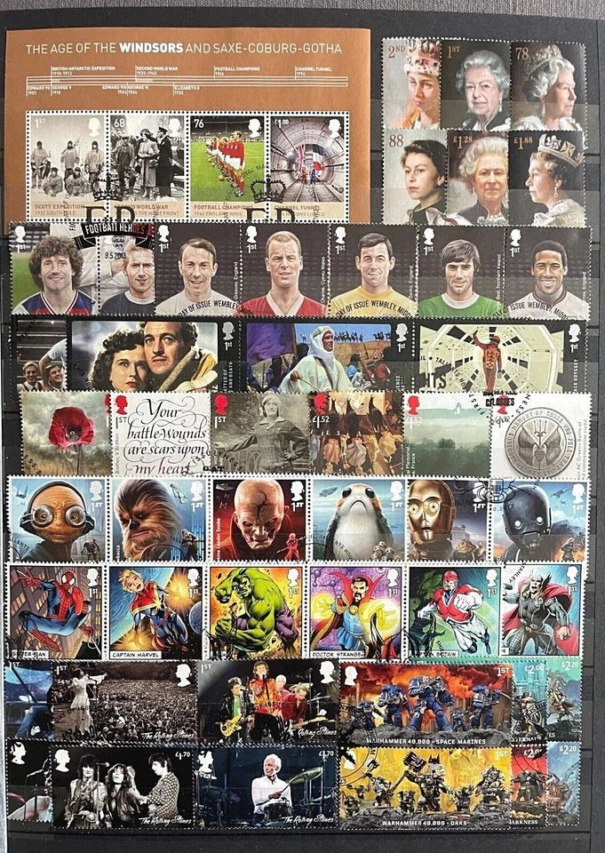 GB Stamps Commemorative Fine Used Sets and Minisheets 2012 to 2023 Multiple List - Image 1 of 2