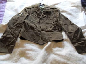 GENUINE VERY RARE ZIPPER/SNAP US ARMY IKE JACKET COAT FIELD WOOL 38L - Picture 1 of 12
