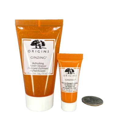 Origins Ginzing Set Limpiador y Gel Hidratante Tamaño de Viaje - Lote de 2 Nuevo-Sin Caja Foto 1 de 4