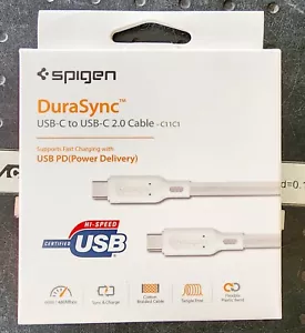 Spigen DuraSync 60W/480Mbps 4,9Ft USB C auf USB C Sync Ladekabel (2er Pack) - Bild 1 von 10