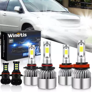 For Lexus RX330 2004-2006 RX350 2007-2009 6x LED Headlight Fog light Bulbs White - Foto 1 di 8