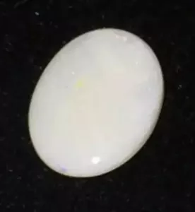 Natürlicher 1,4 Karat TCW Stein CABOCHON Edel Weiß Opal, ovale Kabine, wie abgebildet - Bild 1 von 11