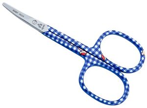 ALPEN BABY NAIL PROFESSIONAL SCISSORS / ROUNDED TIPS CURVED STAINLESS STEEL BLUE