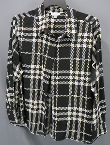 Calvin Klein Plus Size Plaid Button Front Shirt MSRP $79 Size 1X # 5A 1990 NEW