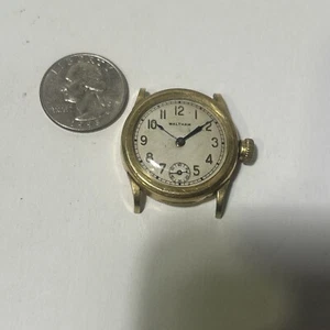 MEN'S WALTHAM TRENCH WATCH 10K RGP BEZEL. For Parts None Running.   WG2 - Picture 1 of 15