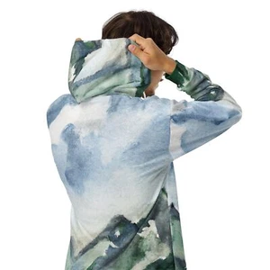 Grafik-Hoodie mit durchgehendem Reißverschluss für Herren - grün Berge Natur Landschaft - Bild 1 von 18