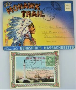 VINTAGE NEW ORLEANS (1921) & BERKSHIRES MASSACHUSETTS (1941) POSTCARD FOLDERS-2 - Picture 1 of 7