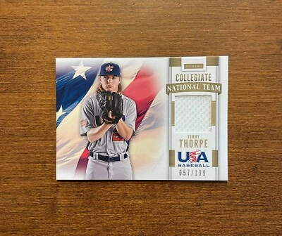 Tommy Thorpe 2013 USA Baseball Collegiate Game Jersey #20 Oregon Ducks Cubs /199 - Image 1 of 2