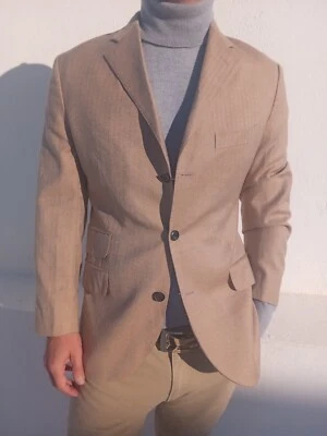Boglioli Men's Herringbone Jacket Size 38 UK Made In Italy Vintage RRP £1,200 - Image 1 of 4