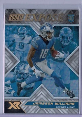 2022 Panini XR Football Jameson Williams Rookie Expose #RXP-7 White RC 21/25 - Image 1 of 2