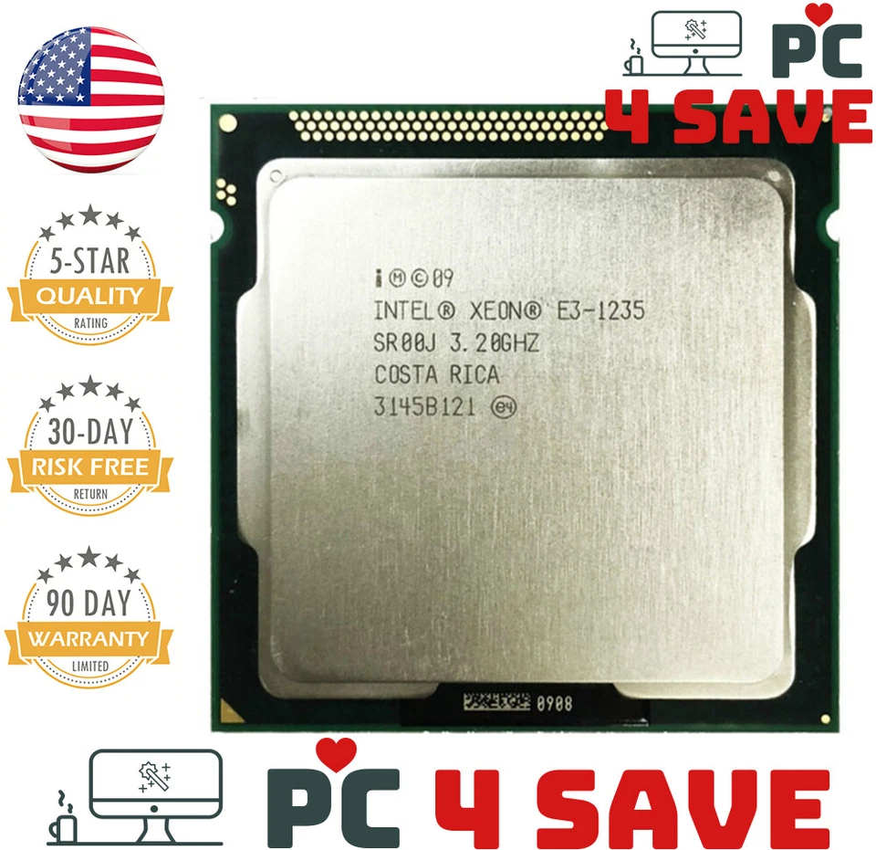 Intel Xeon E3-1235 SR00J 3.20GHz 8MB 4-Core LGA 1155 Workstation Desktop CPU P4S - Image 1 of 1