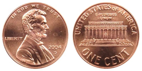 2004 D Lincoln Memorial Cent Copper Plated Zinc Penny ** ON HAND ** Cover